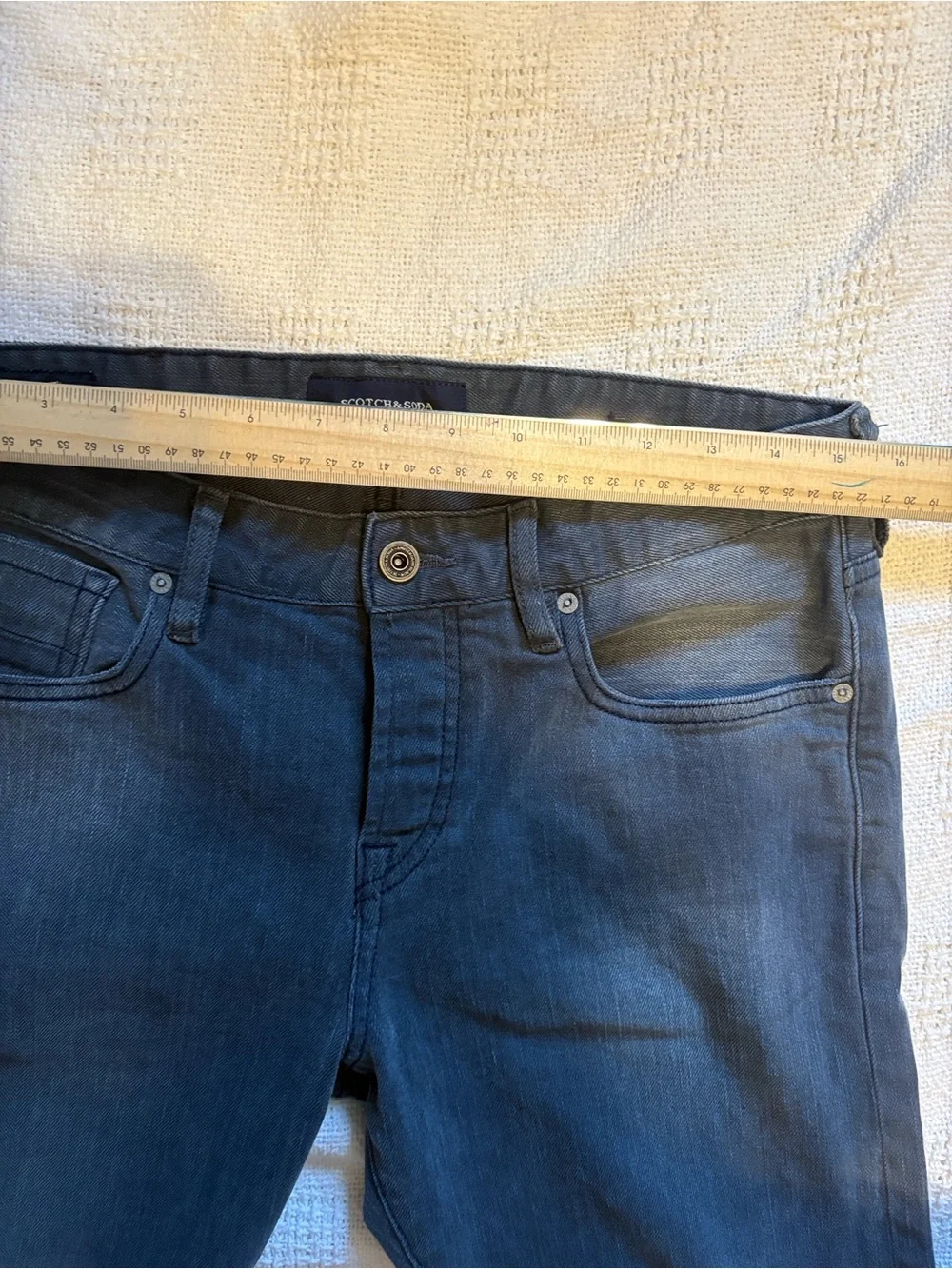 Scotch & Soda Ralston Jeans  Men’s 30x32 Gray Stretch Slim Straight 6.5” Leg Opn